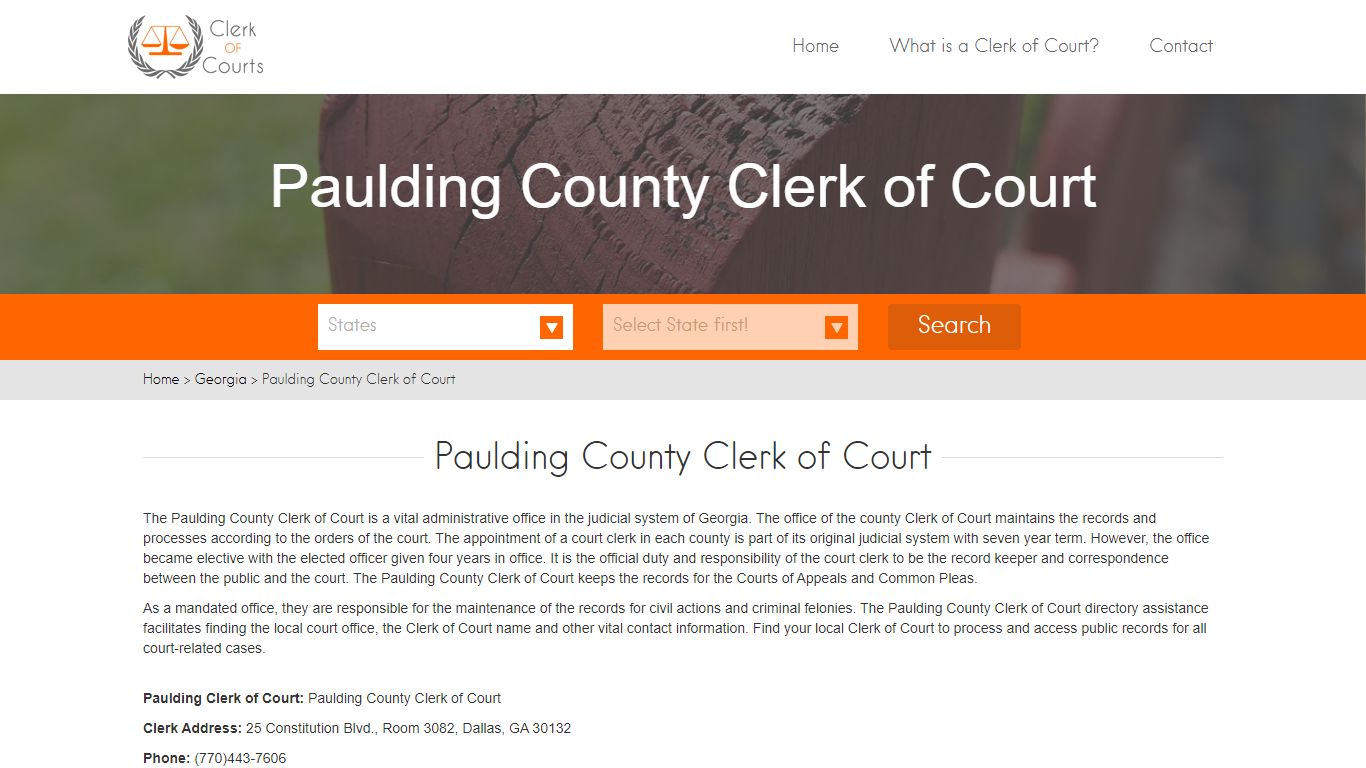 Paulding County Clerk of Court